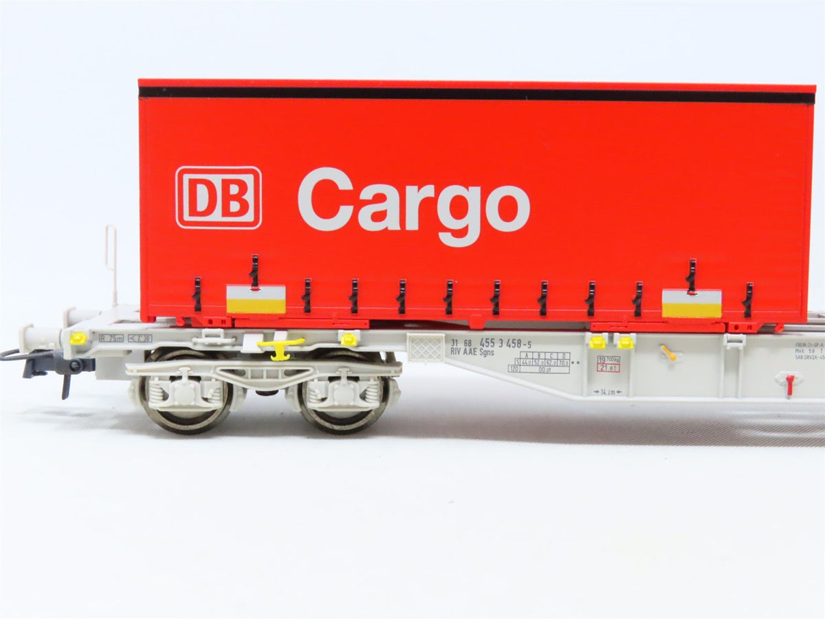 HO Scale Roco 66627 AAE Ahaus Alstätter Flat Car w/Railion &amp; DB Cargo Containers