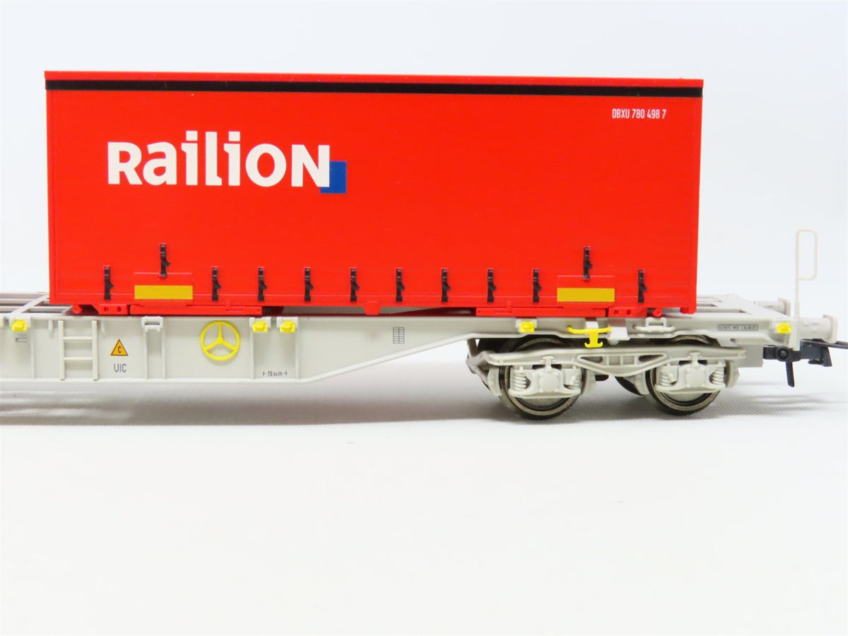 HO Scale Roco 66627 AAE Ahaus Alstätter Flat Car w/Railion &amp; DB Cargo Containers