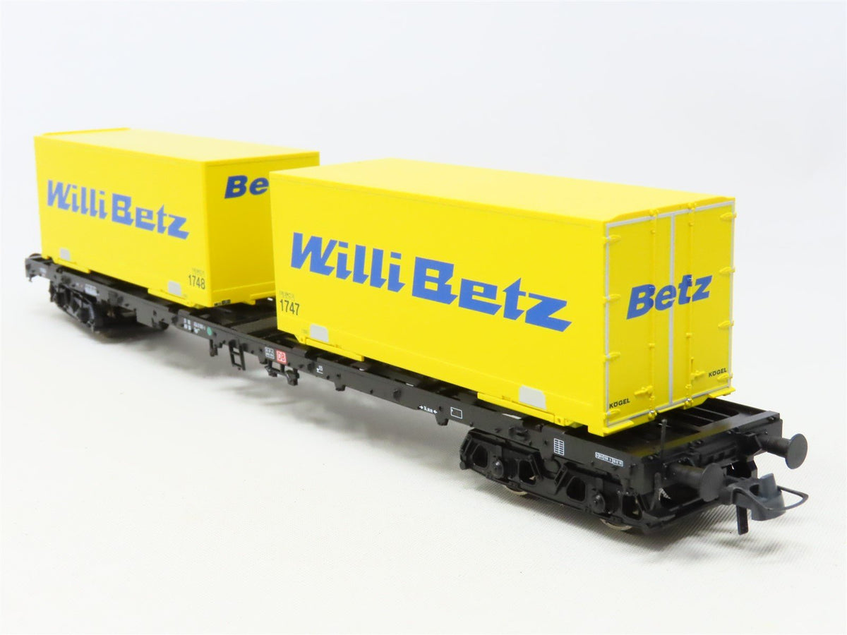 HO Scale Roco 66584 DB-AG German Flat Car w/WilliBetz Containers