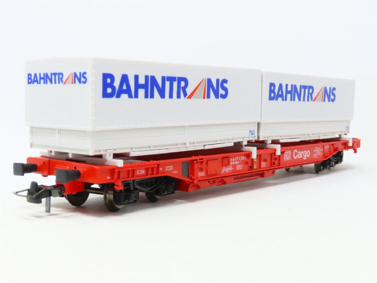 HO Scale Roco 46584 DB-AG Cargo Flat Car #399-2 w/Bahntrans Covered Containers