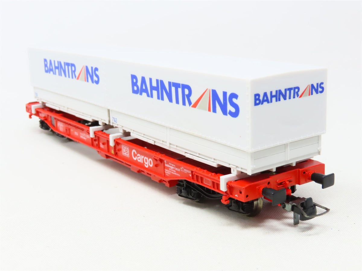 HO Scale Roco 46584 DB-AG Cargo Flat Car #399-2 w/Bahntrans Covered Containers