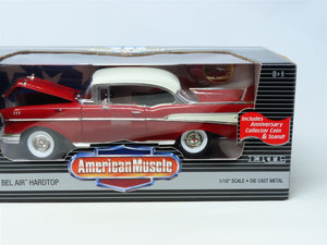 1:18 Ertl American Muscle #32917 Die-Cast 1957 Chevy Bel Air Hardtop - Red/White