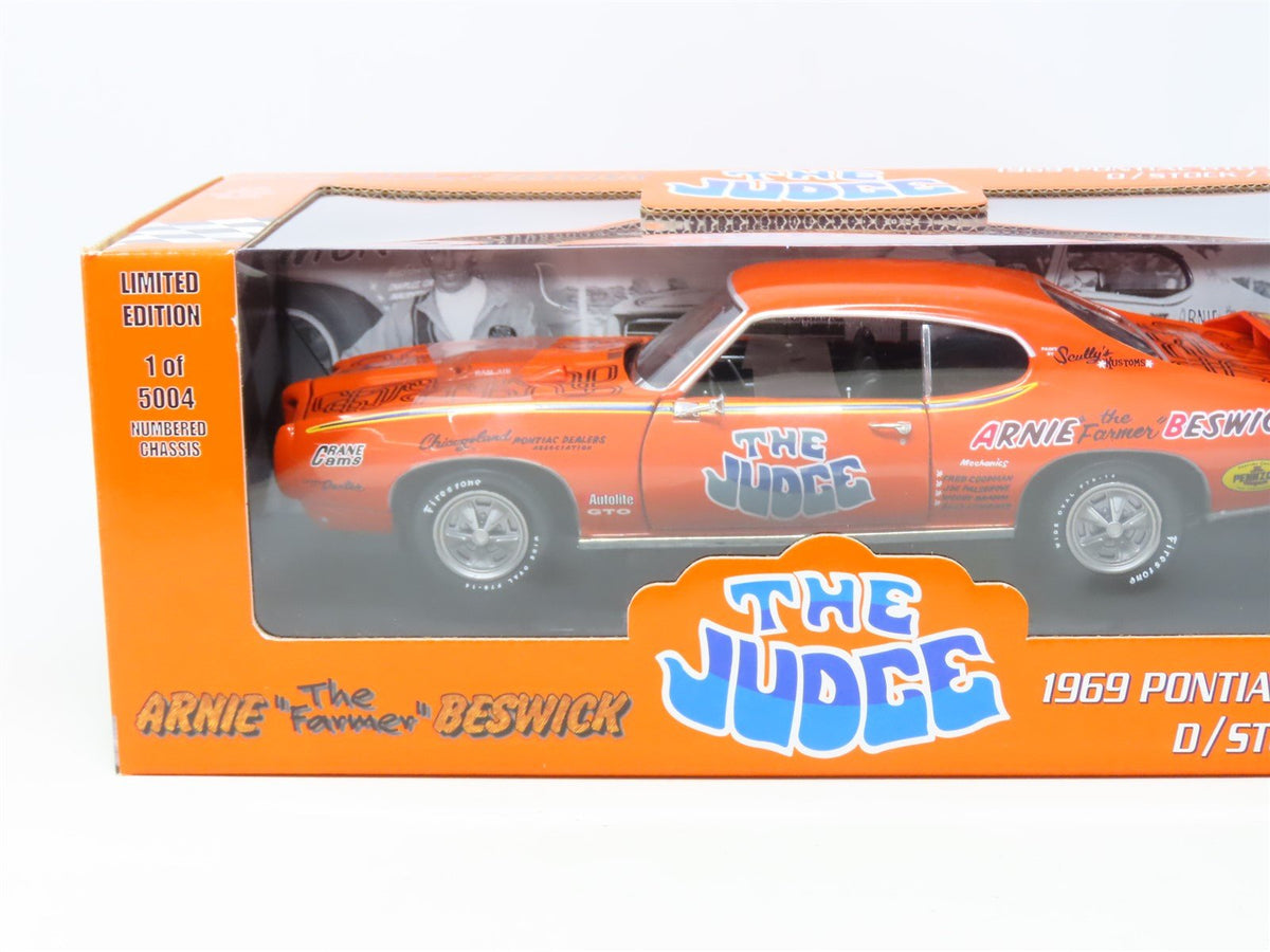 1:18 Ertl #25274P Die-Cast Arnie &quot;The Farmer&quot; Beswick 1969 Pontiac GTO The Judge