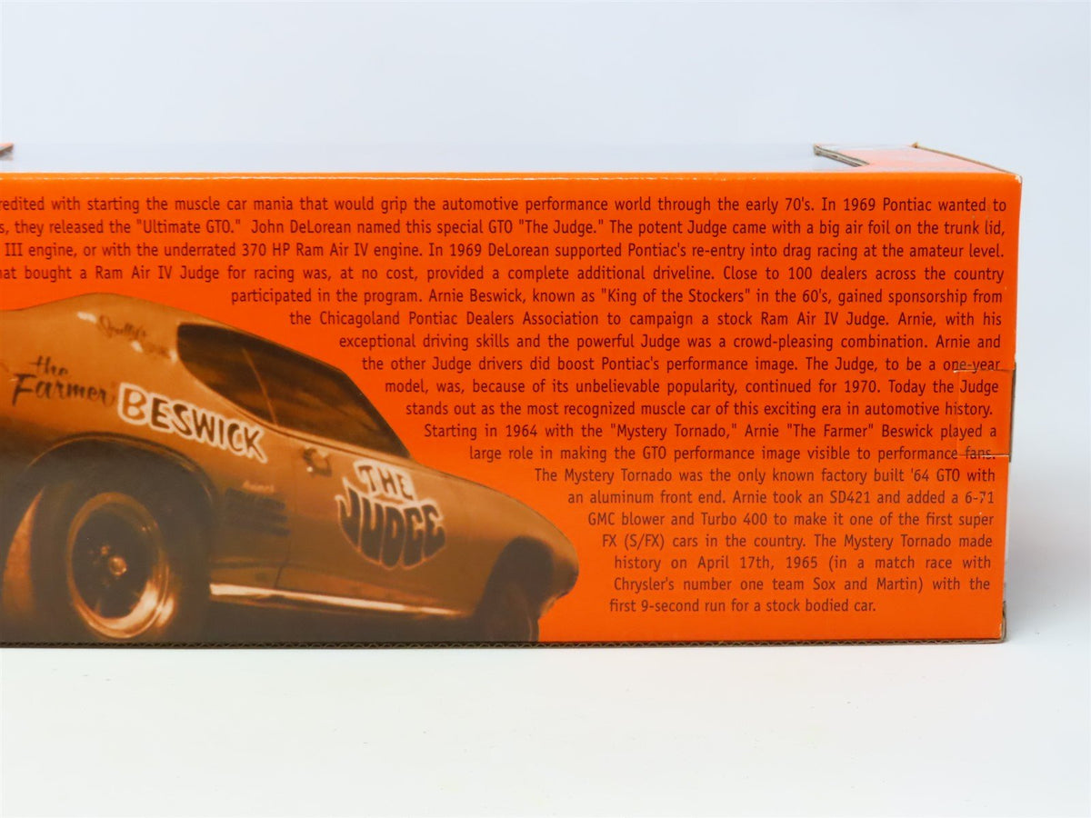 1:18 Ertl #25274P Die-Cast Arnie &quot;The Farmer&quot; Beswick 1969 Pontiac GTO The Judge