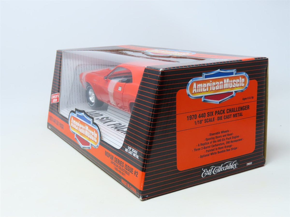 1:18 Ertl American Muscle #29032 Diecast 1970 Challenger 440 Six Pack - Orange