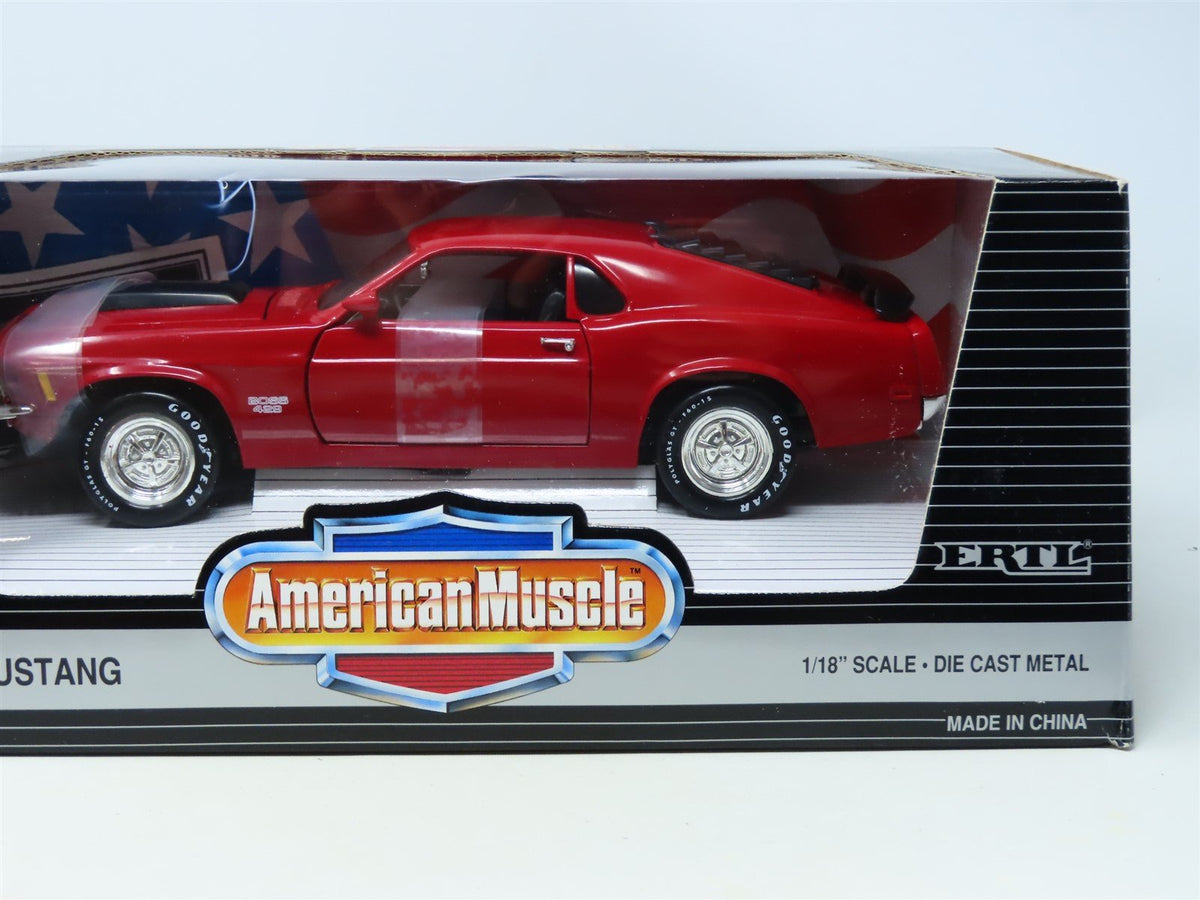 1:18 Scale Ertl American Muscle #32053 Die-Cast 1970 Boss Mustang - Red/Black