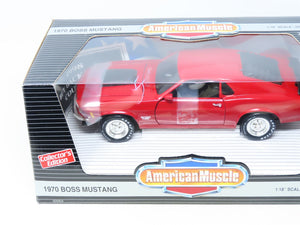 1:18 Scale Ertl American Muscle #32053 Die-Cast 1970 Boss Mustang - Red/Black