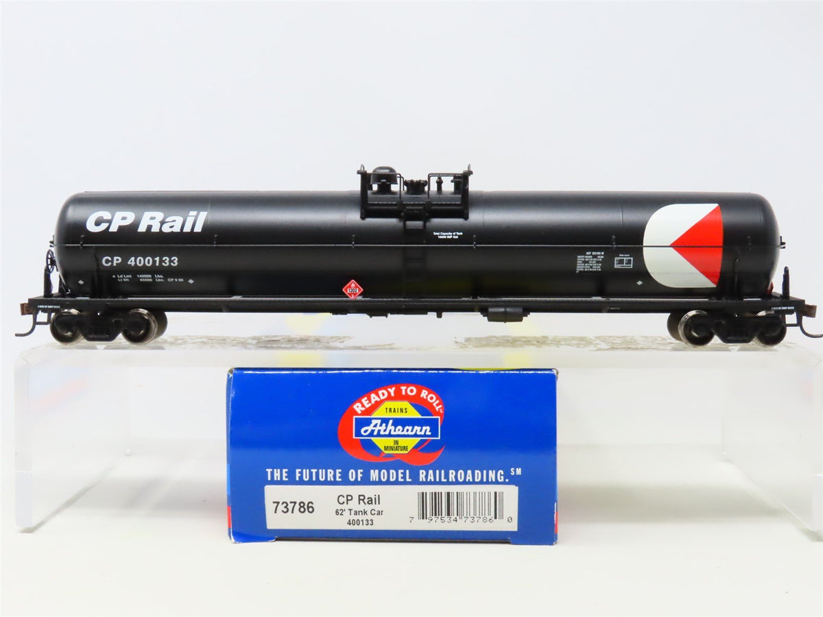 HO Scale Athearn 73786 CP Rail 62&#39; Tank Car #400133