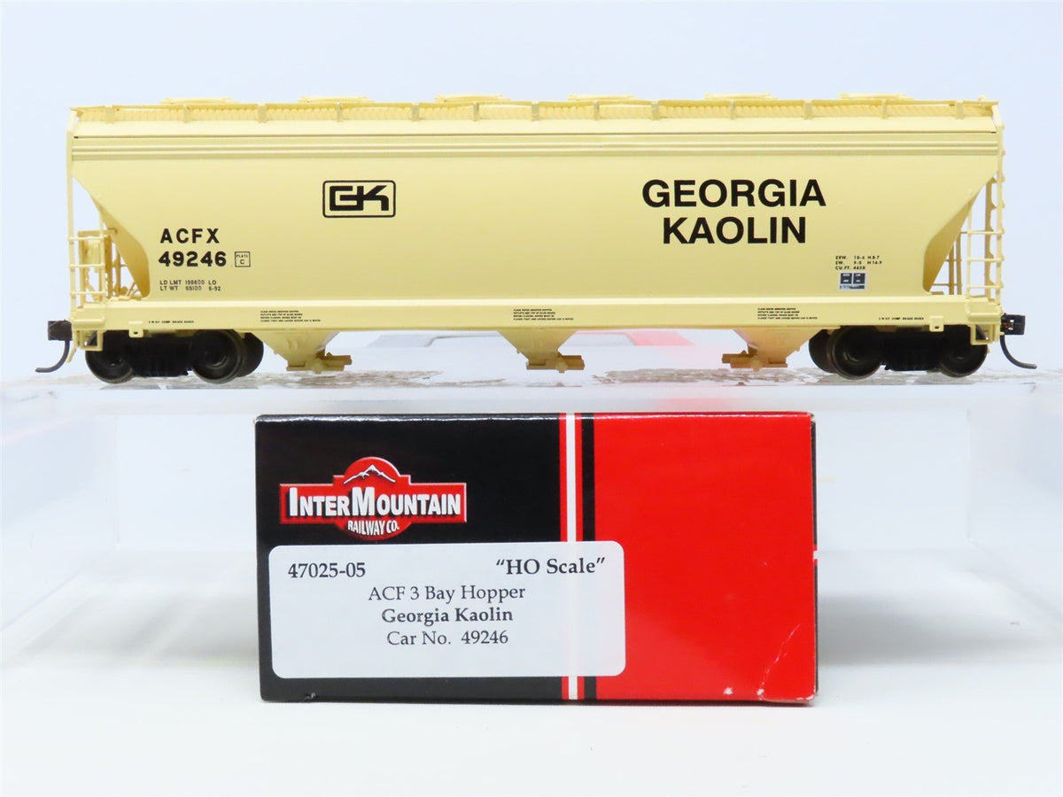 HO Scale InterMountain 47025-05 ACFX Georgia Kaolin 3-Bay Hopper #49246