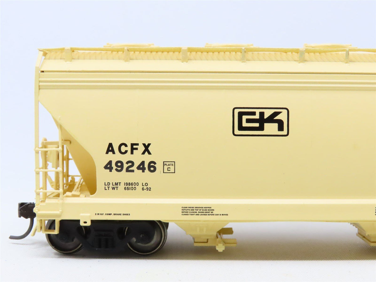 HO Scale InterMountain 47025-05 ACFX Georgia Kaolin 3-Bay Hopper #49246