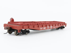 HO Scale Athearn 92383 T&P Texas & Pacific 50' Flatcar #5302 w/Trailers