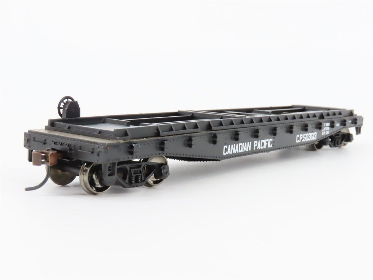 HO Scale Athearn 92386 CP Canadian Pacific 50&#39; Flatcar #503013 w/Trailers