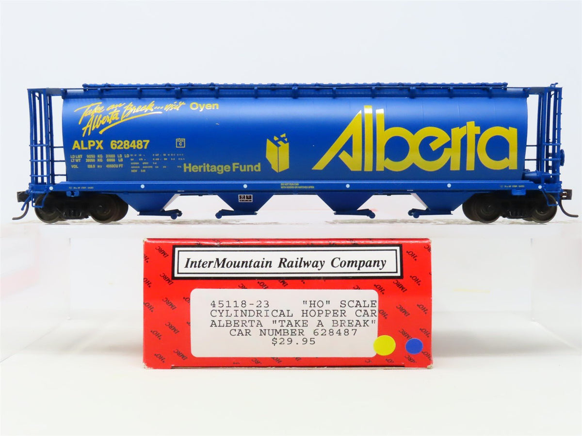 HO Scale InterMountain 45118-23 ALNX Alberta &quot;Take A Break&quot; 4-Bay Hopper #628487