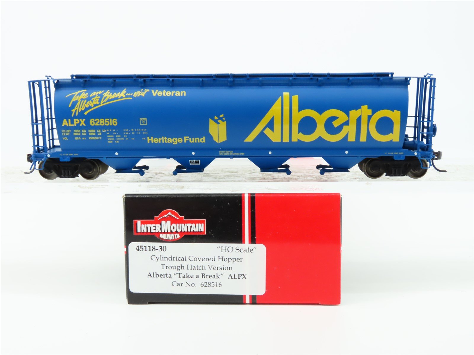 HO Scale InterMountain 45118-30 ALNX Alberta "Take A Break" 4-Bay Hopper #628516