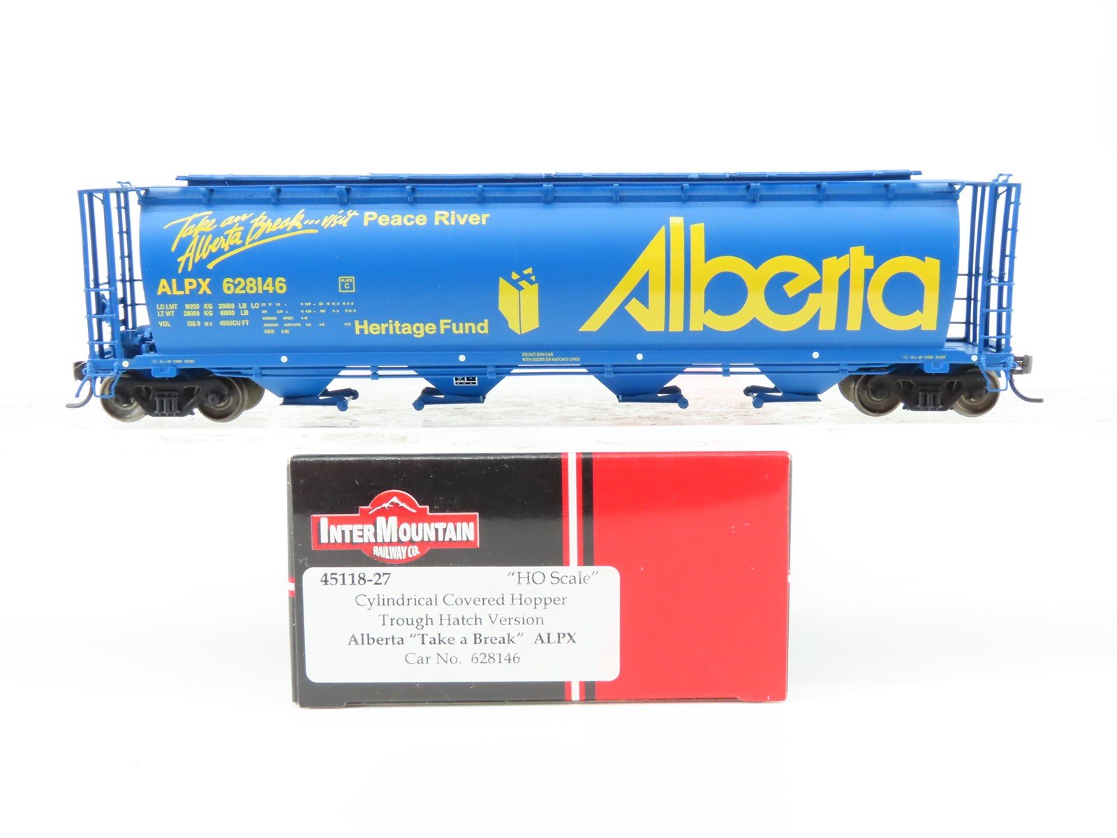 HO Scale InterMountain 45118-27 ALNX Alberta "Take A Break" 4-Bay Hopper #628146