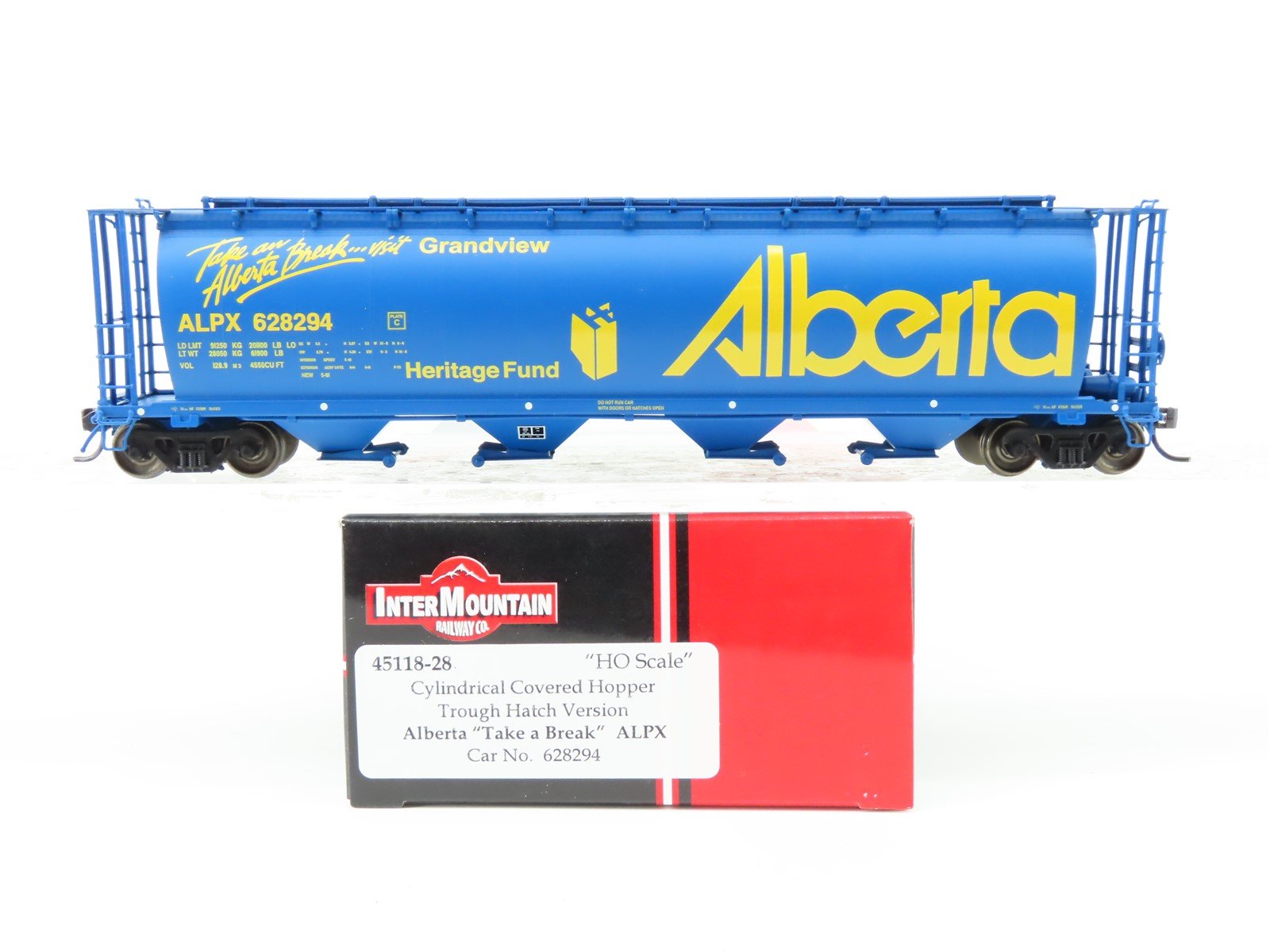 HO Scale InterMountain 45118-28 ALNX Alberta "Take A Break" 4-Bay Hopper #628294