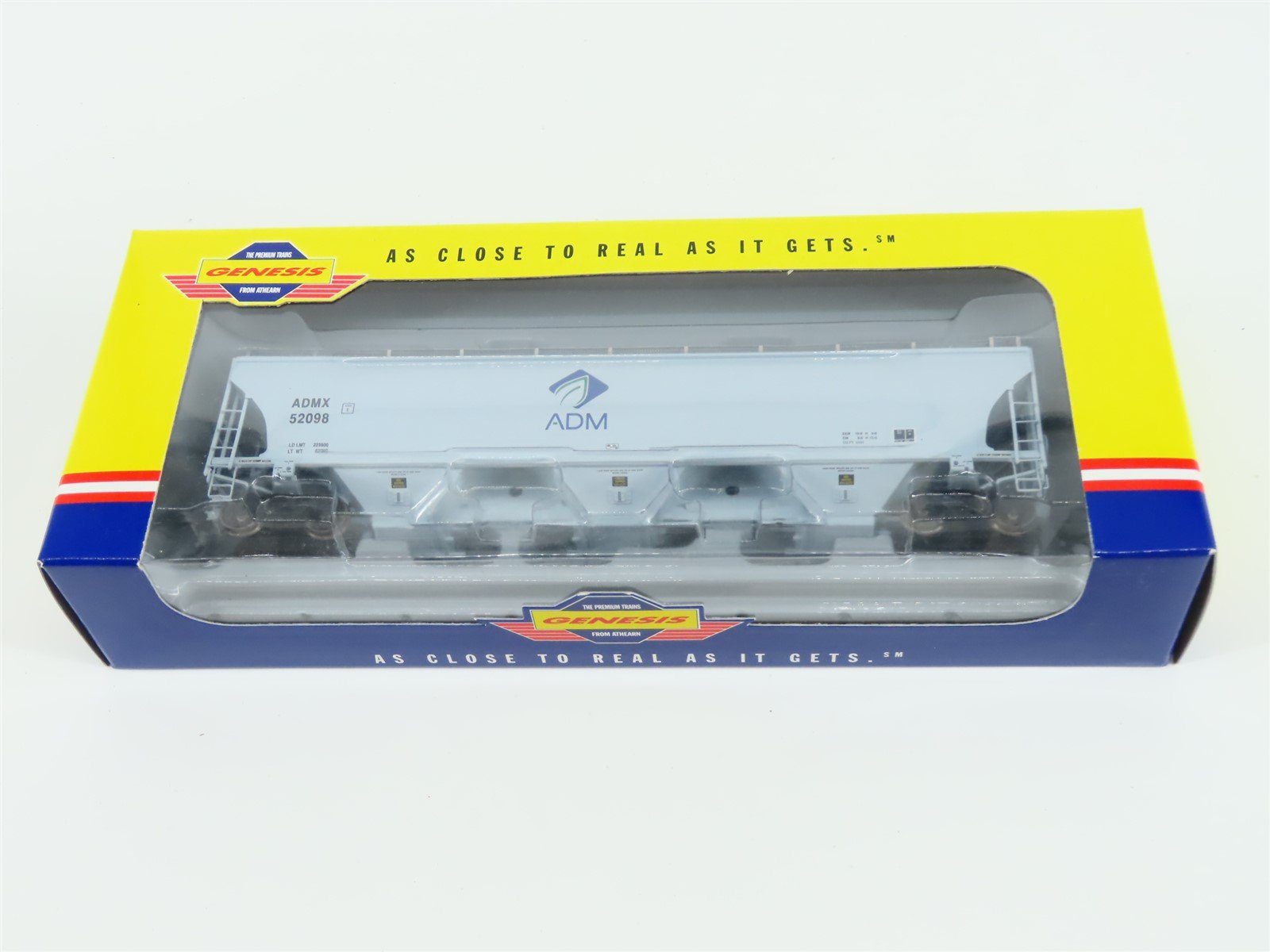 HO Scale Athearn Genesis G4142 ADM Trinity Covered Hopper #52098 - Sealed