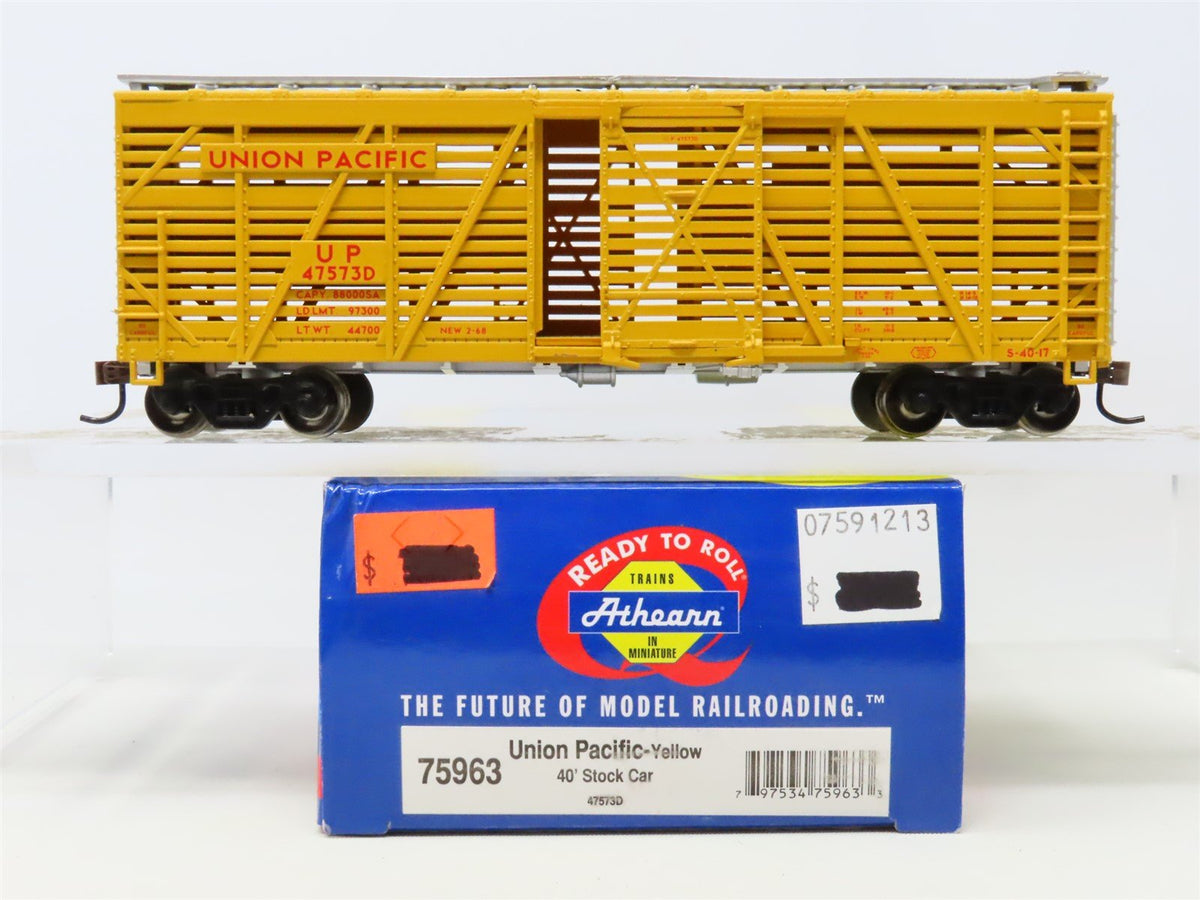 HO Scale Athearn 75963 UP Union Pacific 40&#39; Stock Car #47573D