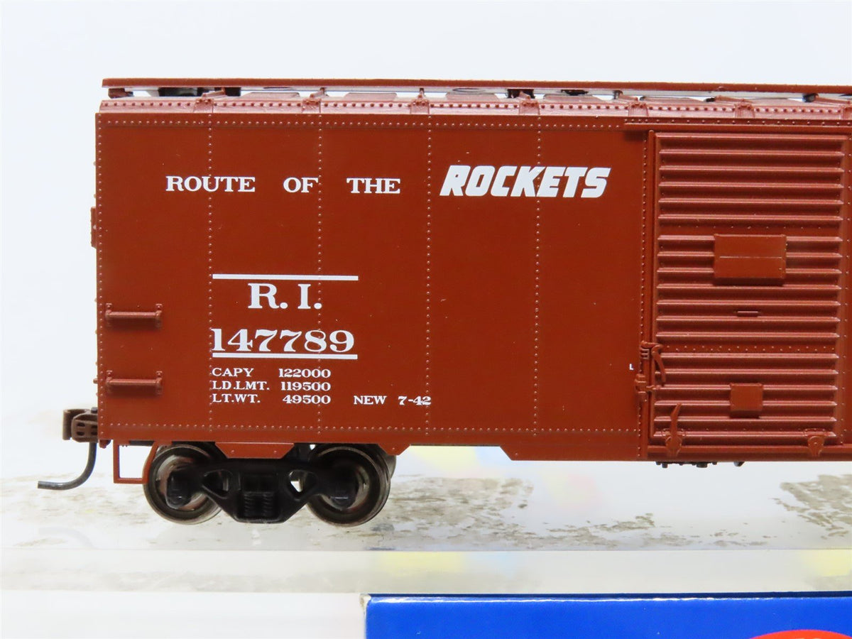 HO Scale Athearn 70080 RI Rock Island &quot;Route Of The Rockets&quot; 40&#39; Boxcar #147789