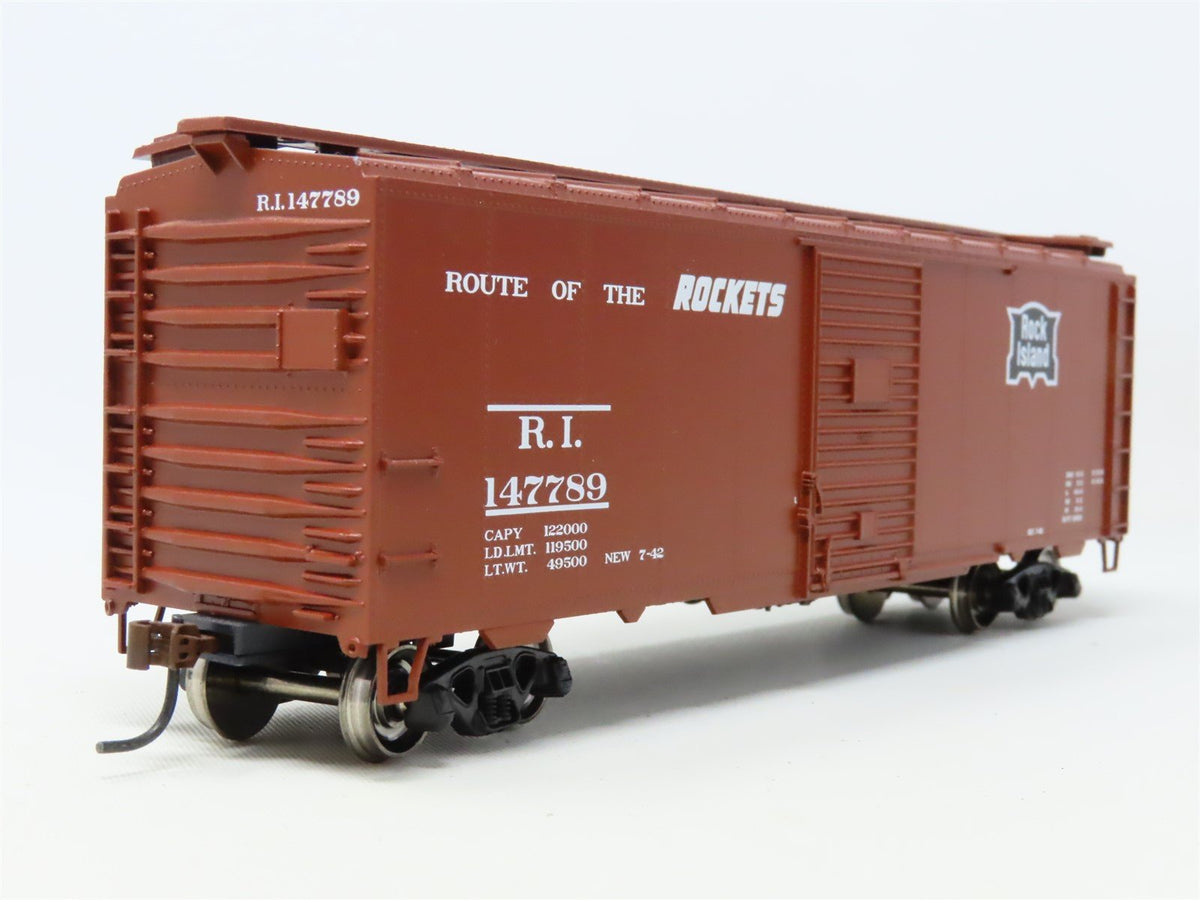 HO Scale Athearn 70080 RI Rock Island &quot;Route Of The Rockets&quot; 40&#39; Boxcar #147789