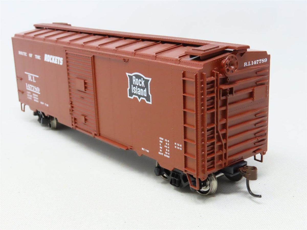 HO Scale Athearn 70080 RI Rock Island &quot;Route Of The Rockets&quot; 40&#39; Boxcar #147789