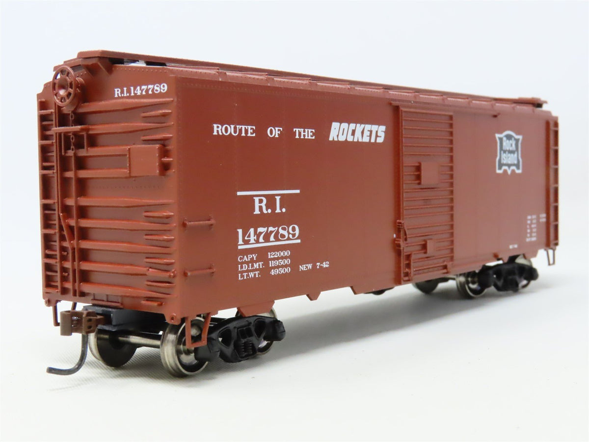 HO Scale Athearn 70080 RI Rock Island &quot;Route Of The Rockets&quot; 40&#39; Boxcar #147789