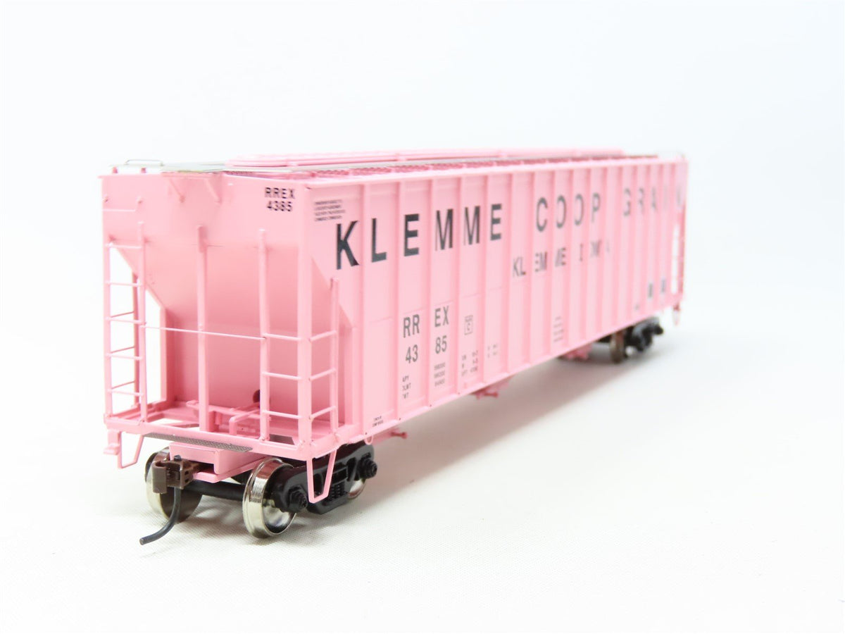 HO Scale Athearn 73815 RREX Klemme Co-Op Grain 54&#39; 3-Bay Covered Hopper #4385