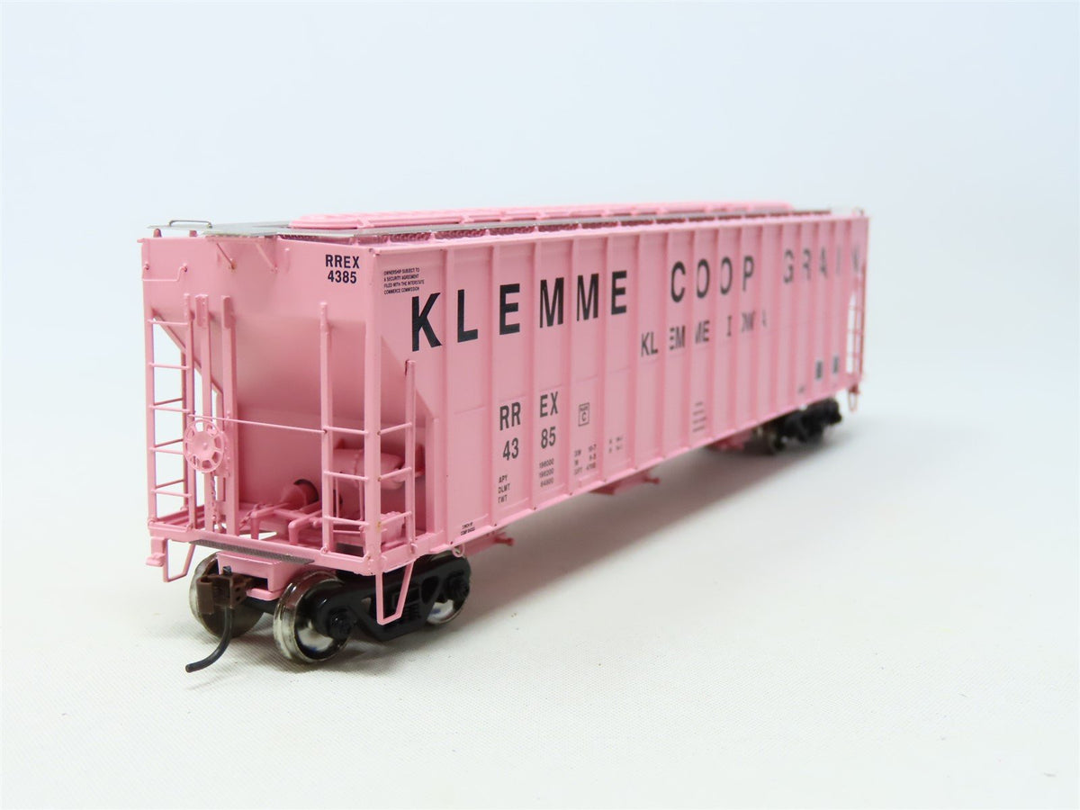 HO Scale Athearn 73815 RREX Klemme Co-Op Grain 54&#39; 3-Bay Covered Hopper #4385