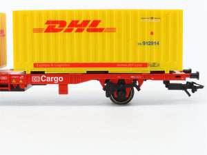 HO Scale Marklin 47705 DB-AG German Cargo Flat Car #009-3 w/DHL Containers