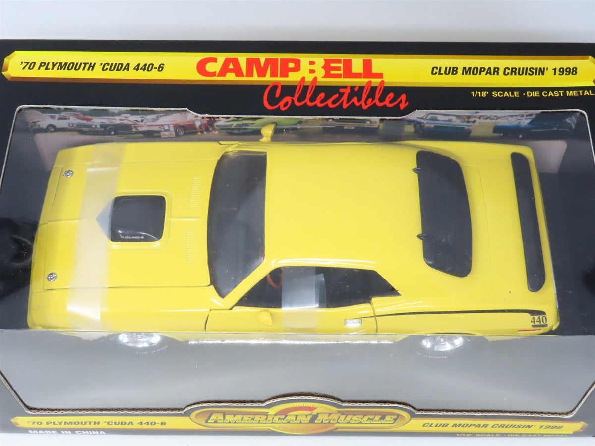 1:18 Ertl American Muscle Campbell Collectibles #29004 &#39;70 Plymouth Cuda w/COA