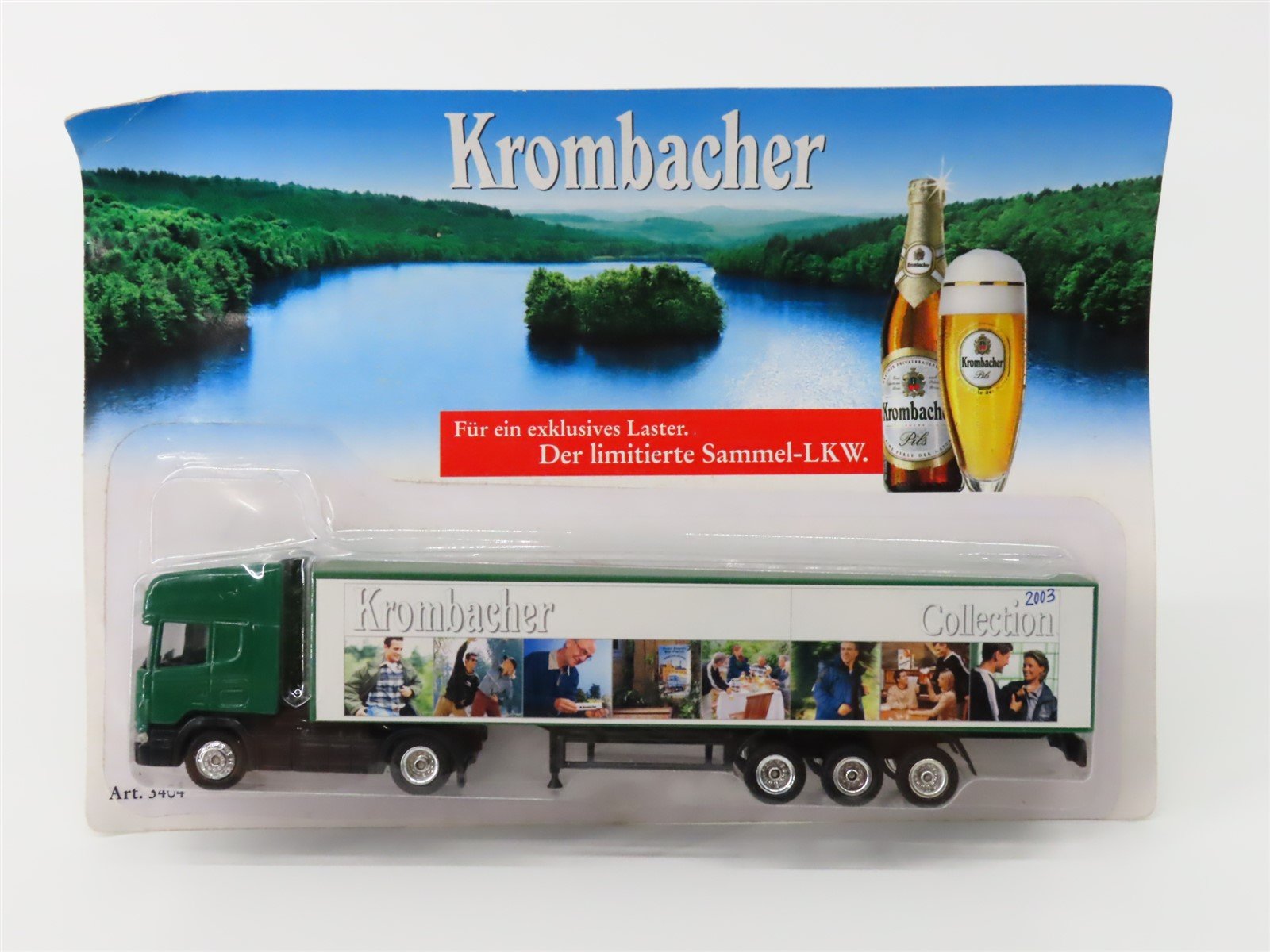 HO 1/87 Scale Grell 3404 Krombacher Beer 2003 Scania Tractor-Trailer - Sealed