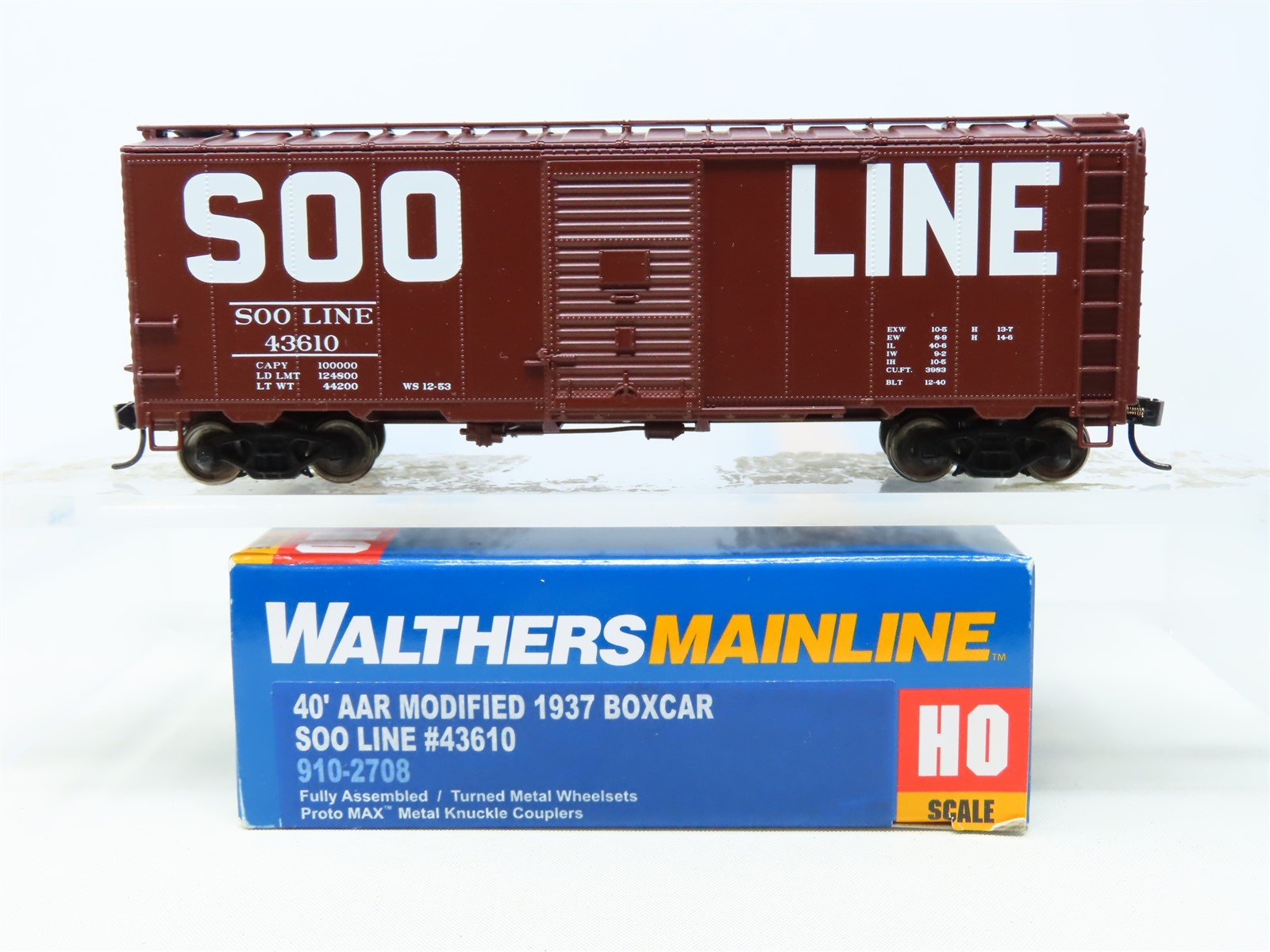HO Scale Walthers Mainline 910-2708 SOO Line 40' Boxcar #43610