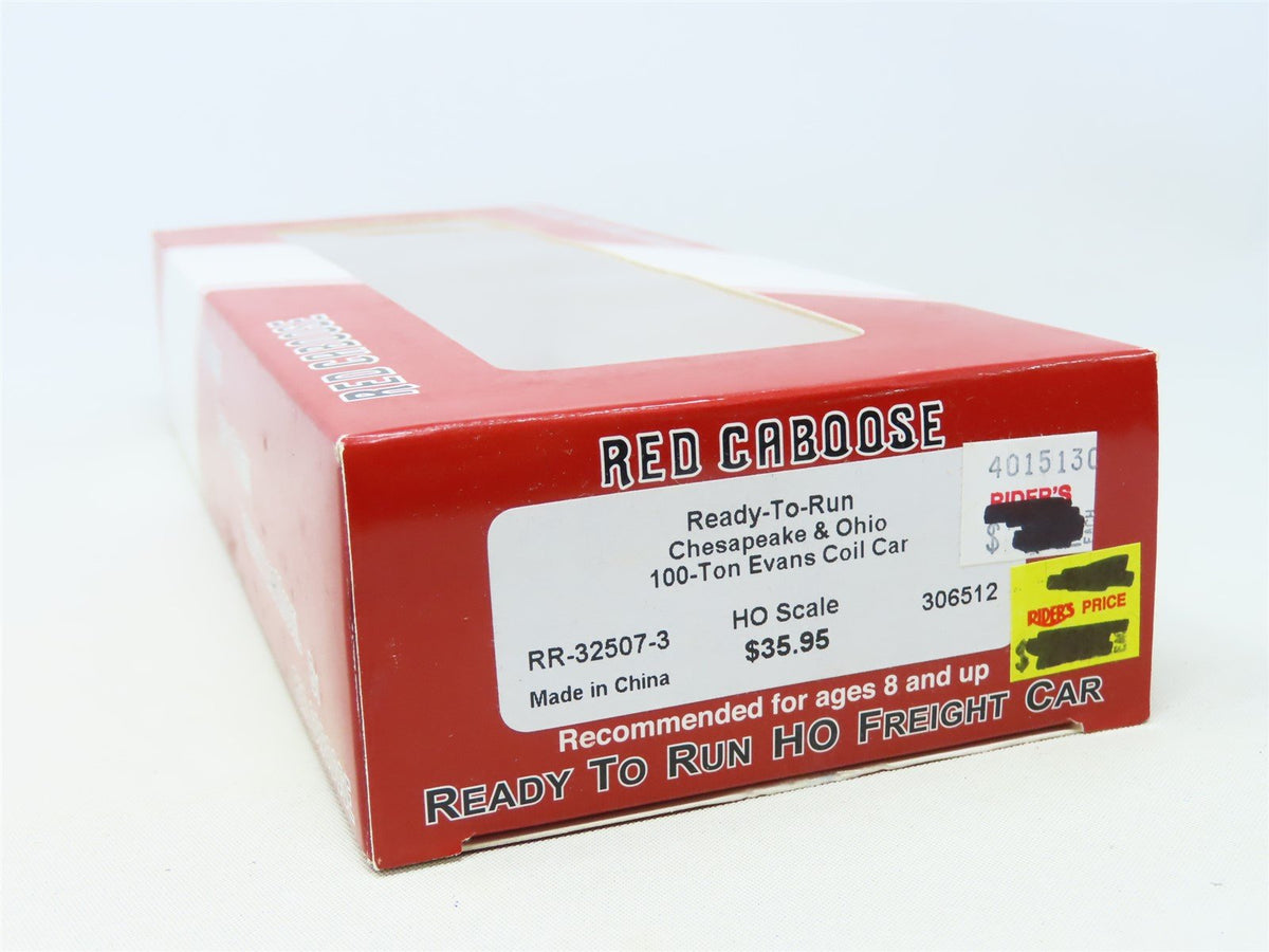 HO Scale Red Caboose RR-32507-3 C&amp;O Chesapeake &amp; Ohio Coil Car #306512