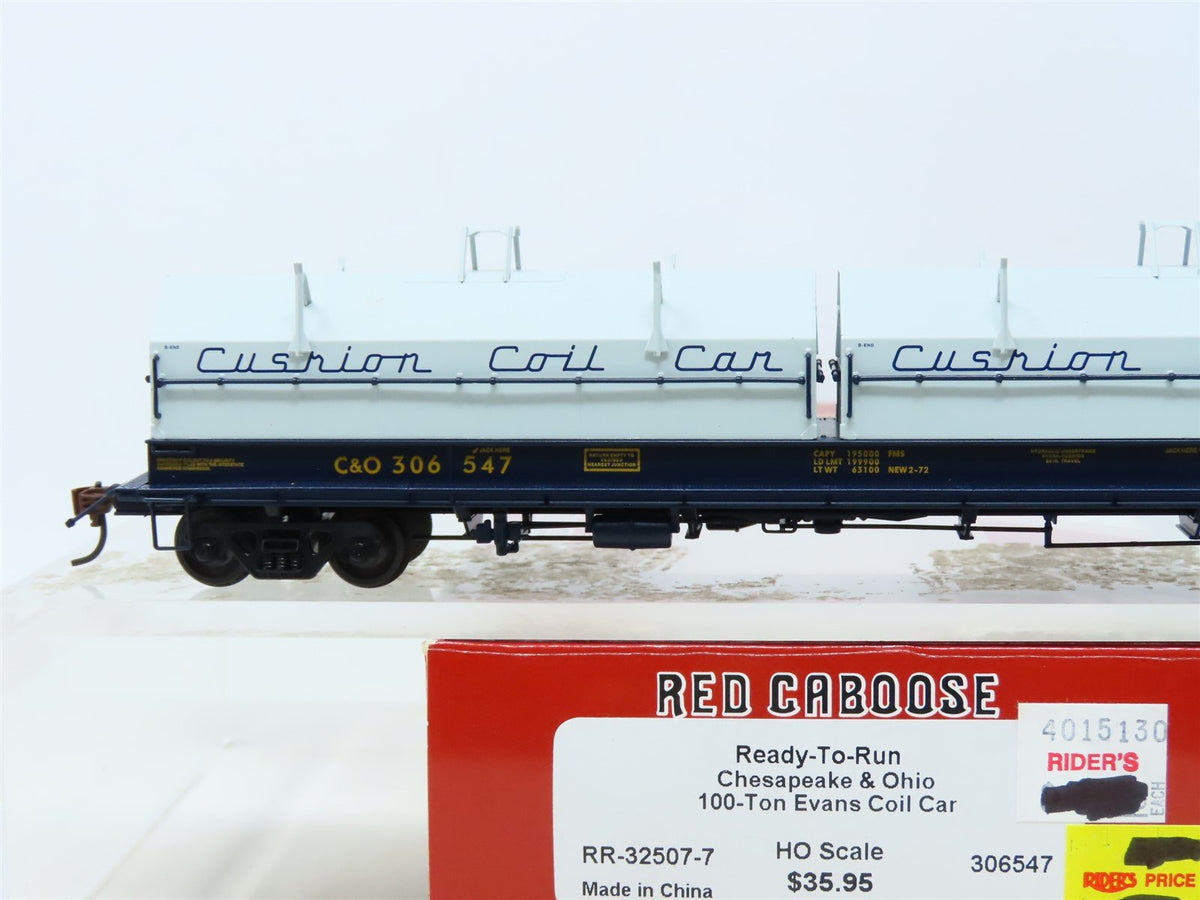 HO Scale Red Caboose RR-32507-7 C&amp;O Chesapeake &amp; Ohio Coil Car #306547