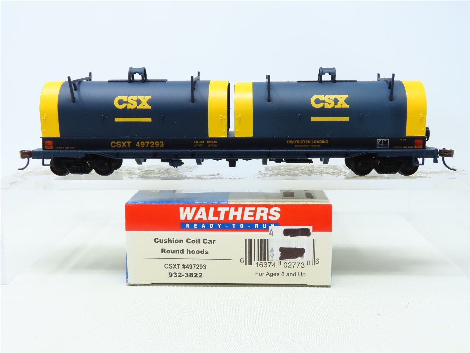 HO Scale Walthers 932-3822 CSXT Cushion Coil Car #497293