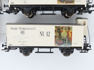 HO Scale Marklin 94022 Art Calendar 1998 Box Cars 12-Unit Set