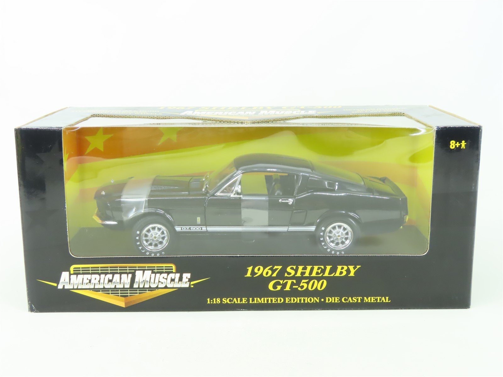 1:18 Scale Ertl American Muscle #36421A Die-Cast 1967 Shelby GT-500 - Black