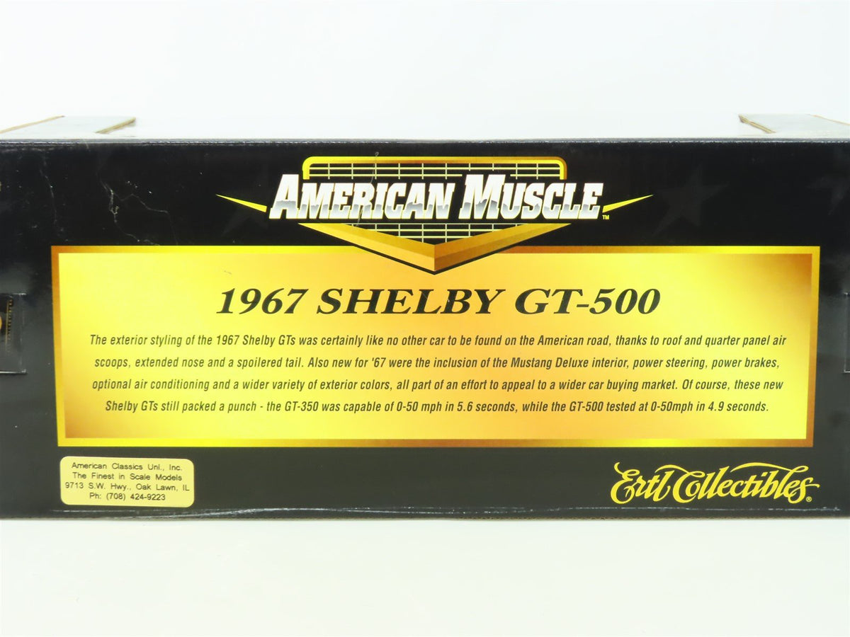 1:18 Scale Ertl American Muscle #36421A Die-Cast 1967 Shelby GT-500 - Black