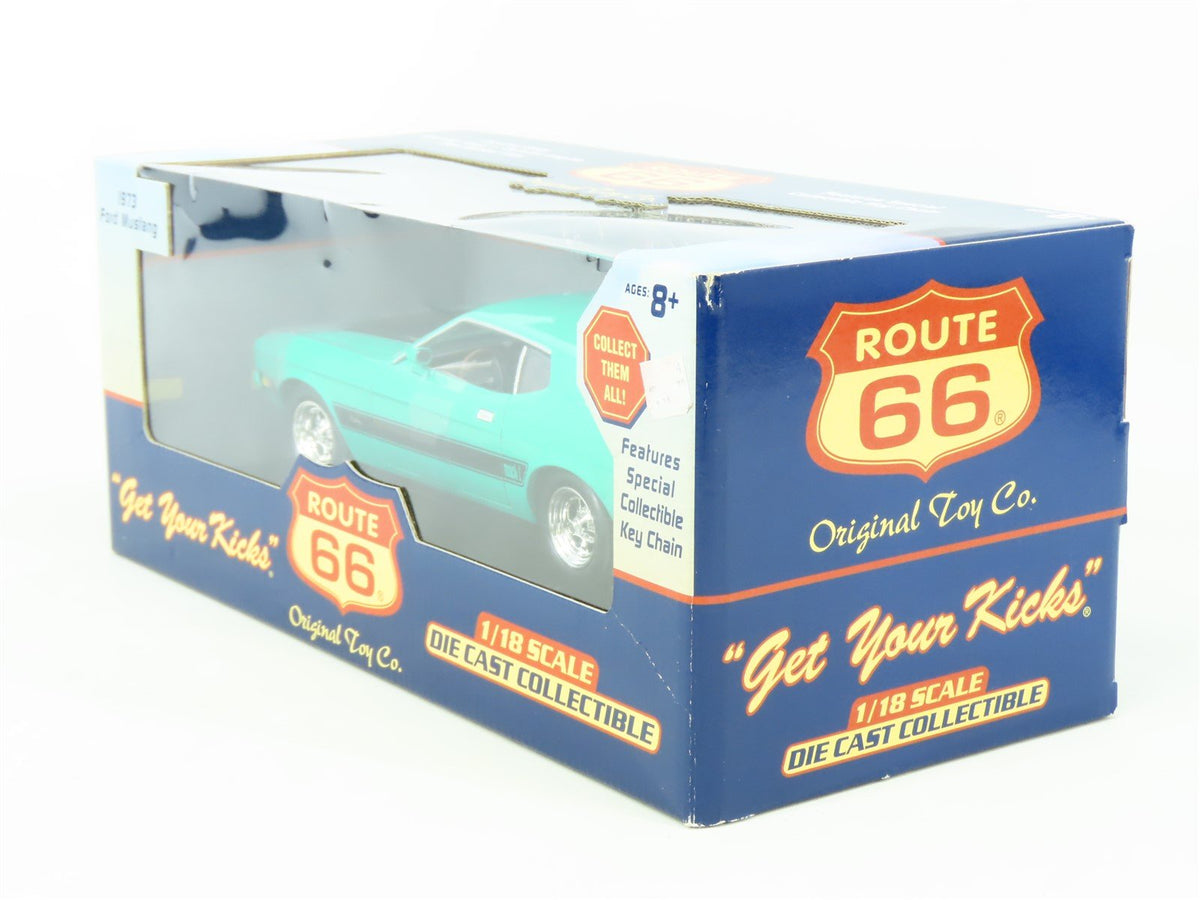 1:18 Scale Original Toy Co. Route 66 Die-Cast 1973 Ford Mustang - Green/Black