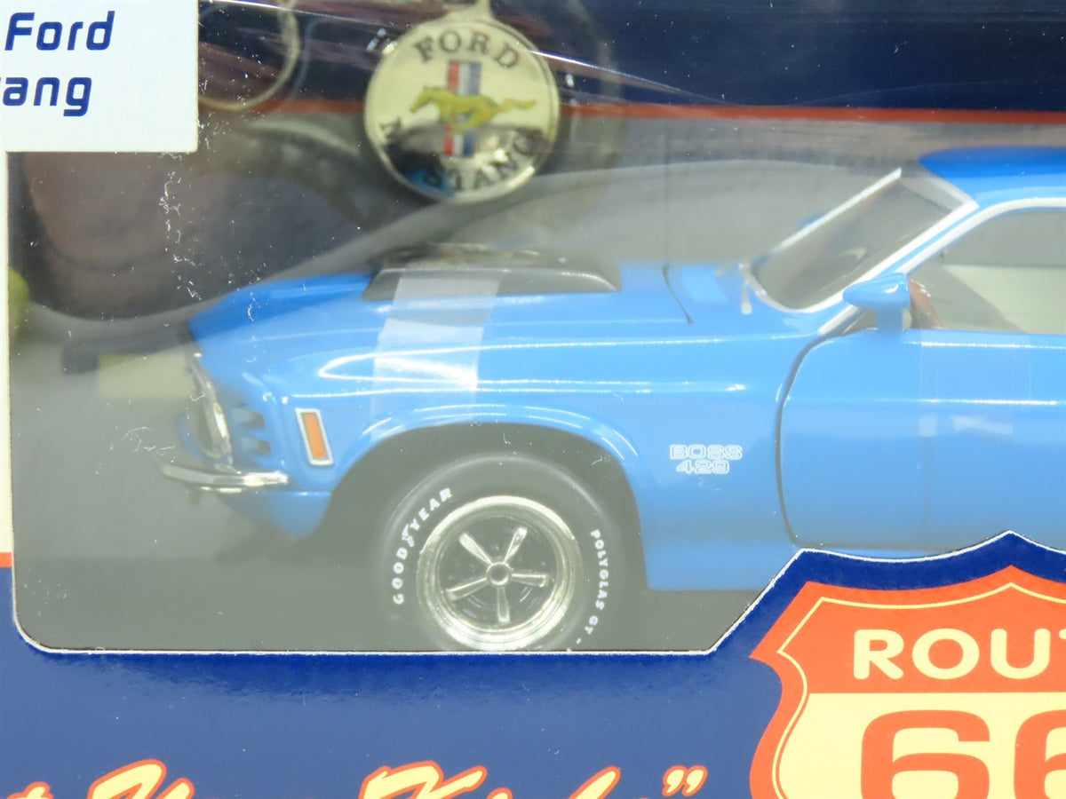 1:18 Scale Original Toy Co. Route 66 Die-Cast 1970 Ford Mustang - Blue