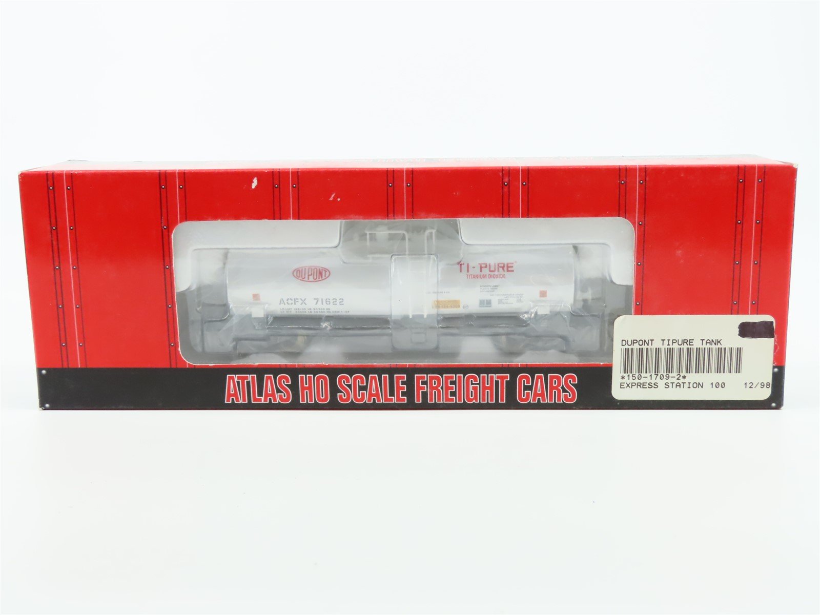 HO Scale Atlas 1709-2 ACFX DuPont Ti-Pure Kaolin Tank Car #71622 - Sealed