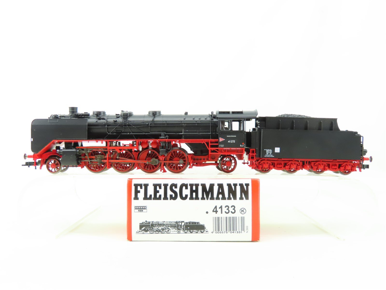 HO Scale Fleischmann 4133 DR German 2-8-2 BR 41 Steam #275 - DCC Ready