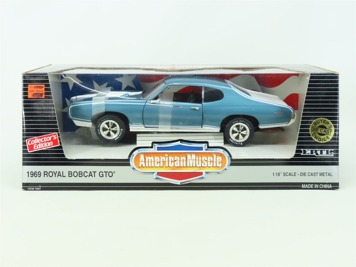 1:18 Scale Ertl American Muscle #7807 Die-Cast 1969 Royal Bobcat GTO - Blue