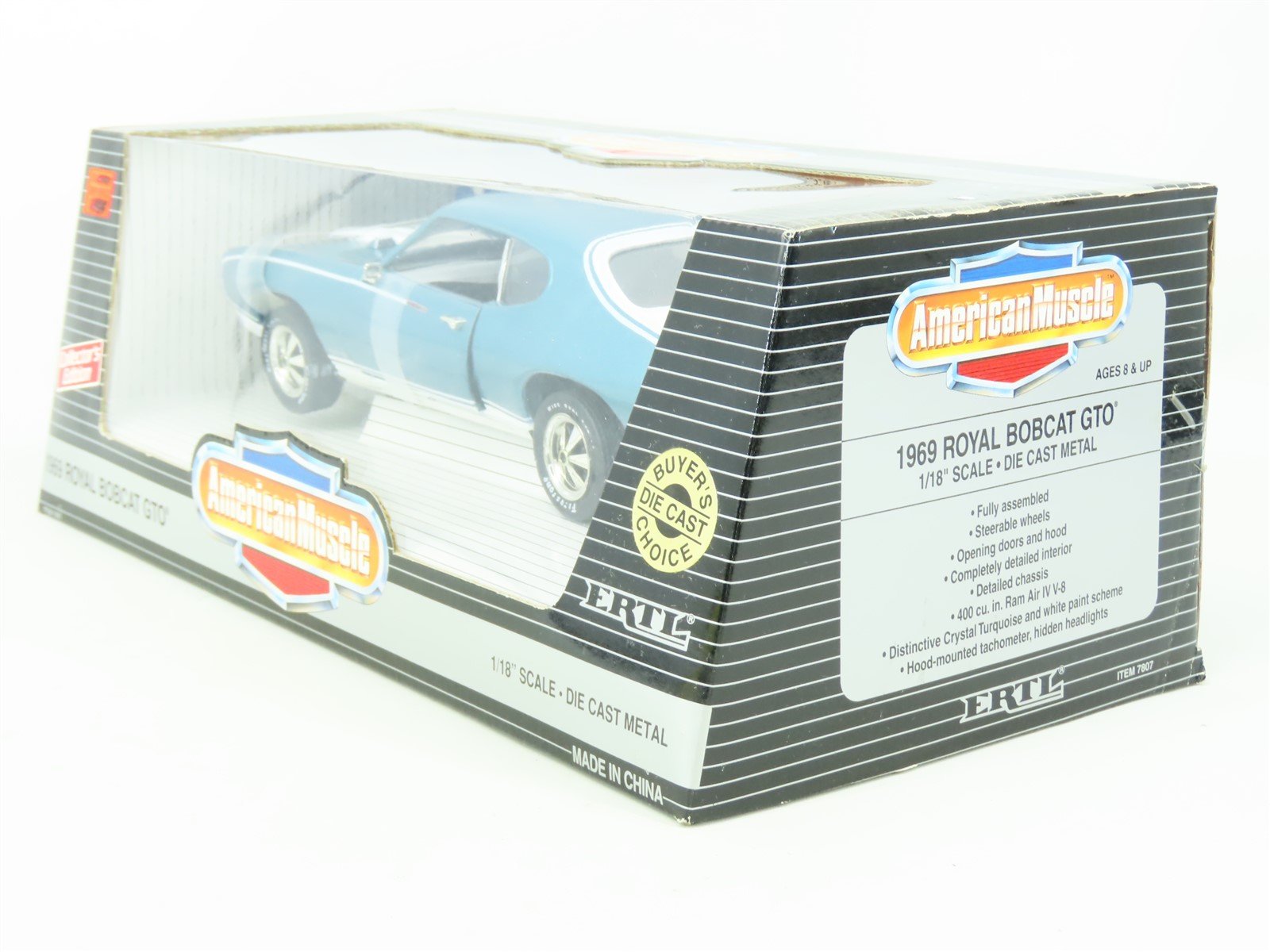 1:18 Scale Ertl American Muscle #7807 Die-Cast 1969 Royal Bobcat GTO - -  Model Train Market