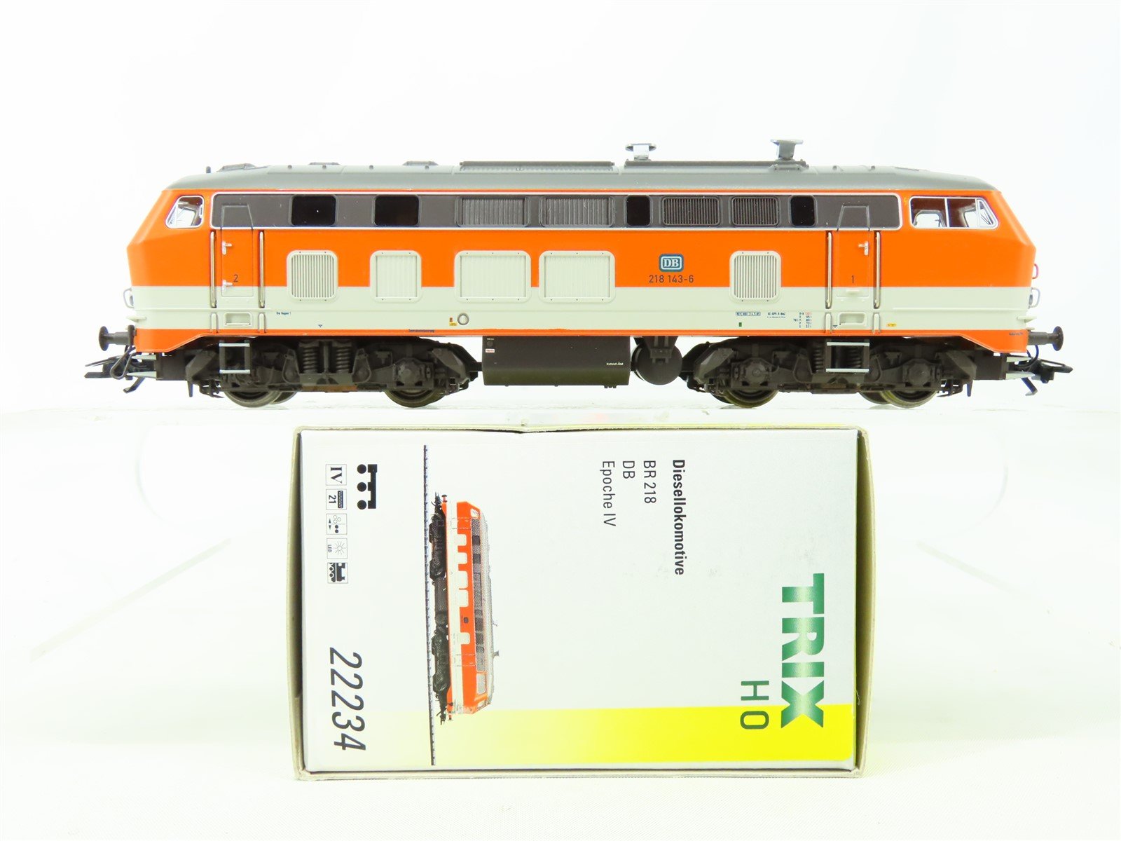 HO Scale Trix 22234 DB German Era IV BR 218 Diesel Locomotive #143-6 - -  Model Train Market