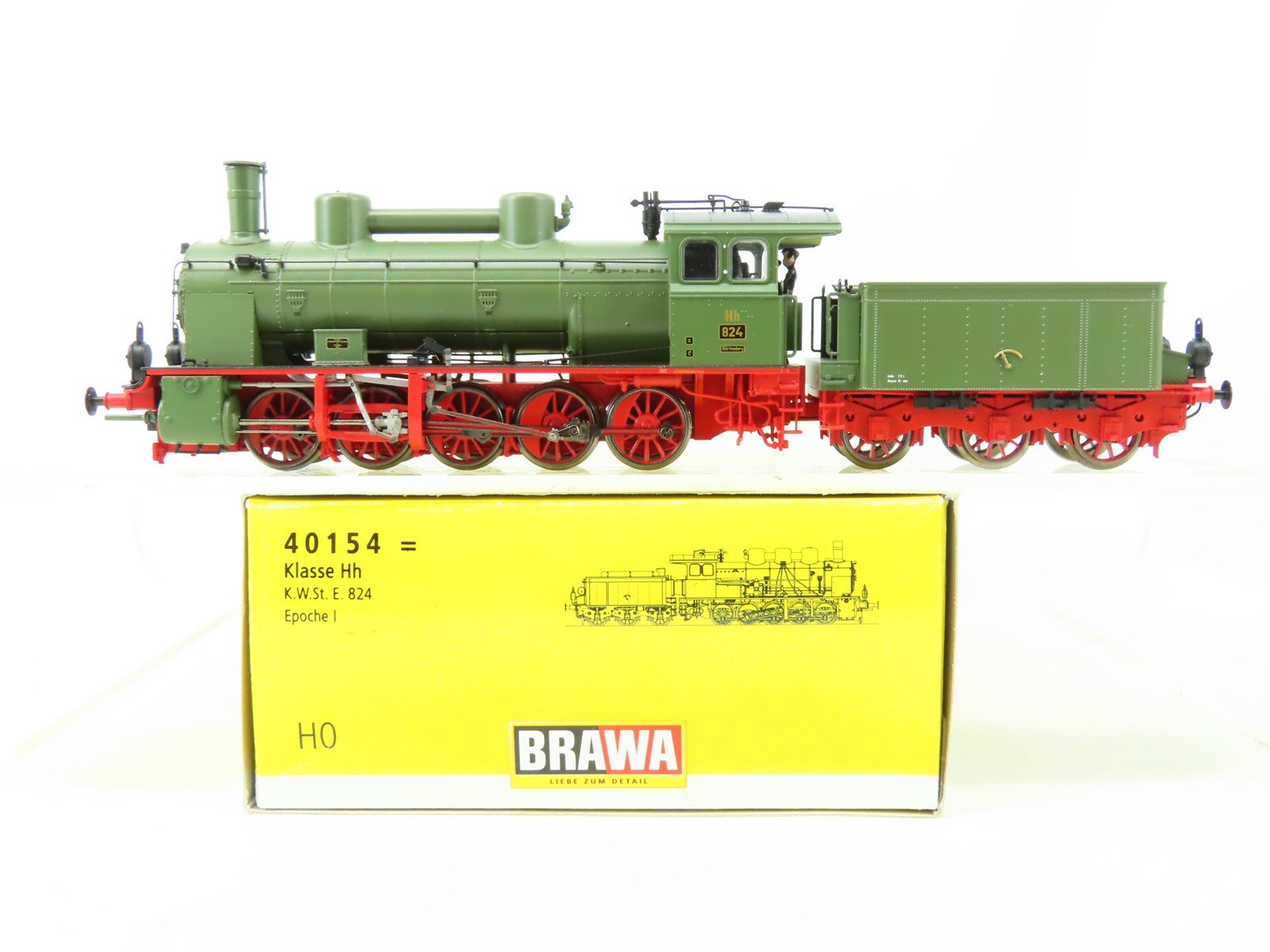 HO BRAWA 40154 K.W.St.E. Wurttemberg 0-10-0 Class Hh Steam #824 - DCC Ready