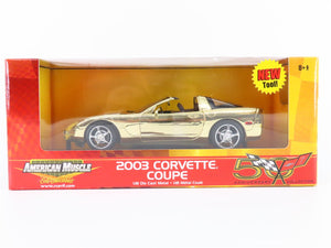 1:18 Scale RC Ertl American Muscle #36833 Die-Cast 2003 Corvette Coupe - Gold