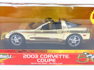 1:18 Scale RC Ertl American Muscle #36833 Die-Cast 2003 Corvette Coupe - Gold