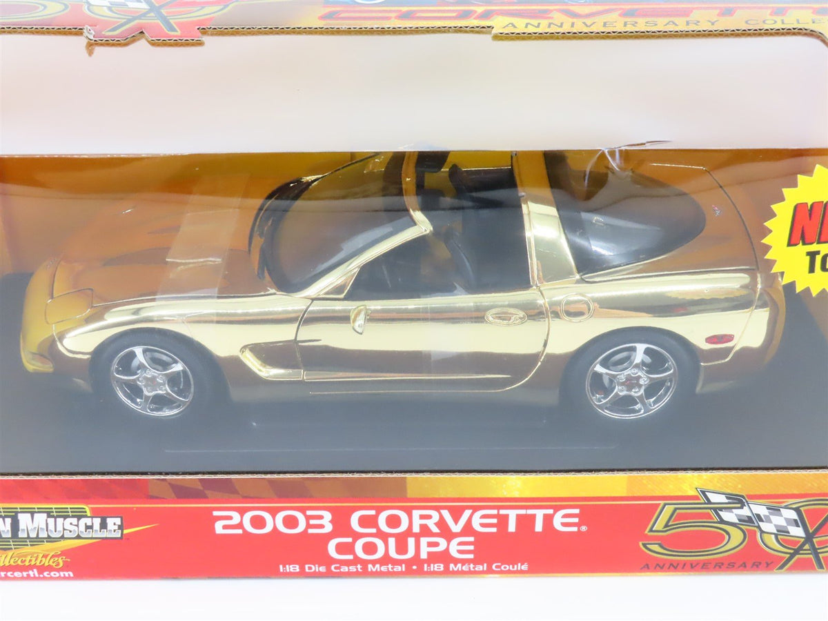 1:18 Scale RC Ertl American Muscle #36833 Die-Cast 2003 Corvette Coupe - Gold