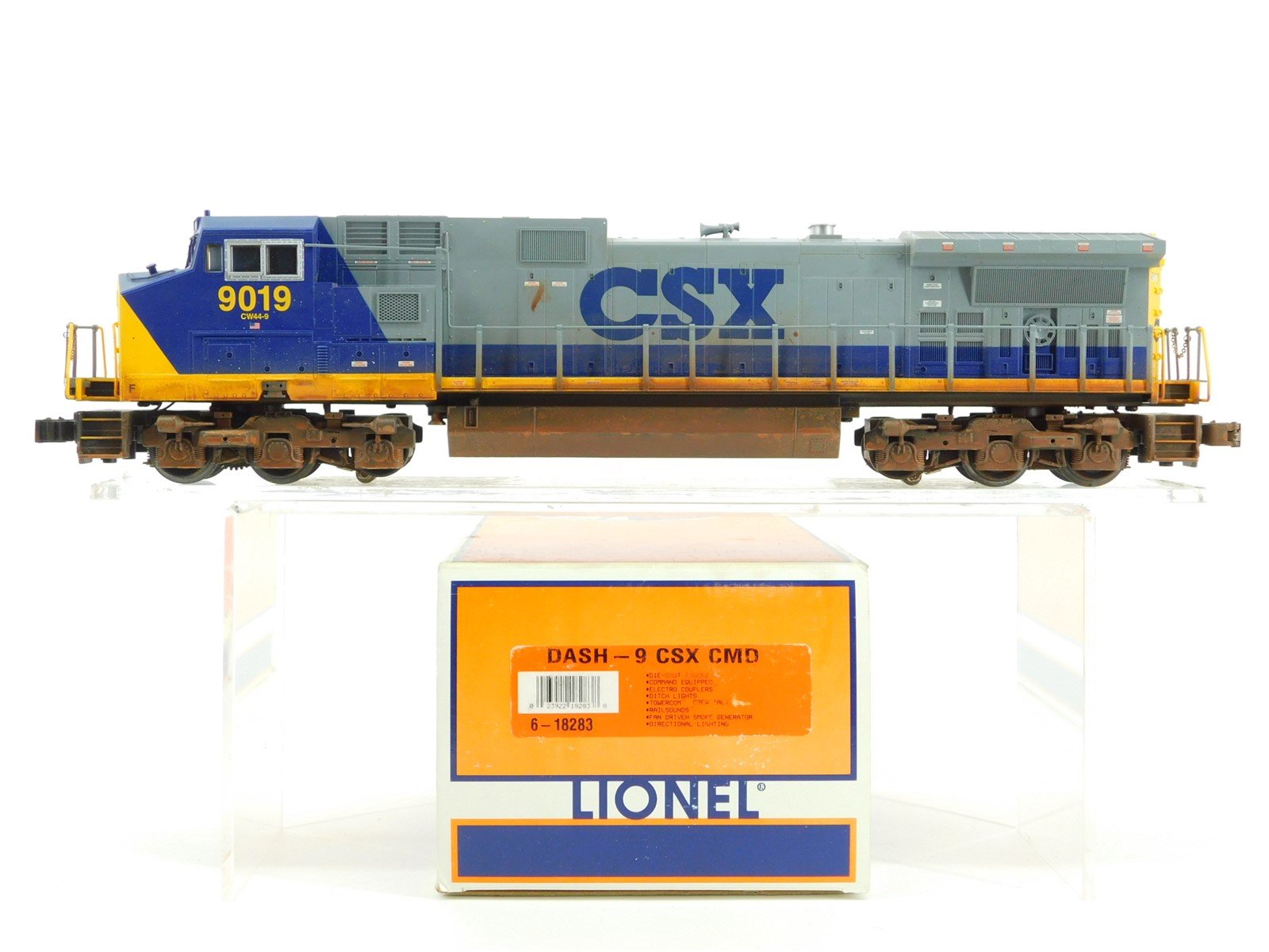 O Gauge 3-Rail Lionel 6-18283 CSX Railway CW44-9 Diesel Loco #9019 Customized